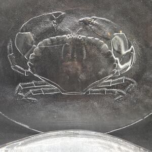 Kosta Boda Crab Plates Set Of 4 Impressed Sweden 12"L x 9.5"W Nautical Seafood